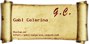 Gabl Celerina névjegykártya